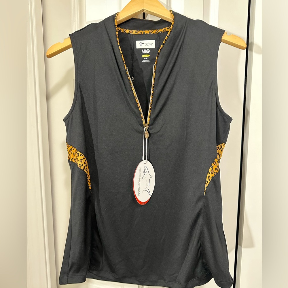 Brand new Greg Norman golf tank top with tags black size medium